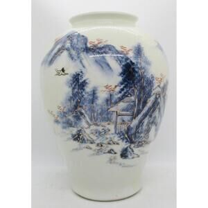 Early 20th Century Chinese Porcelain White and Green Glazed Meiping Vase
